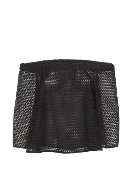 Top Maje cu umerii deschiși negru