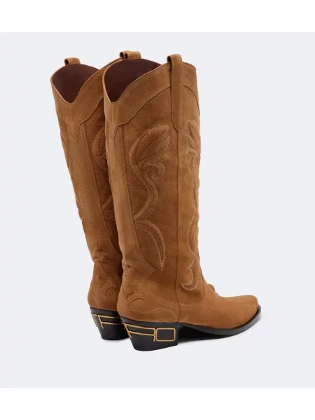 Botine Etro din piele de căprioară maro