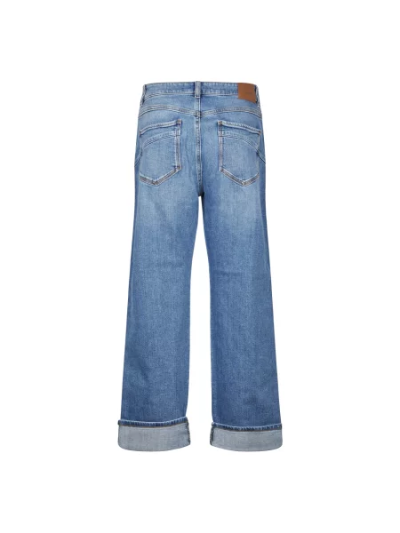 Szerokie jeansy Sportmax niebieskie