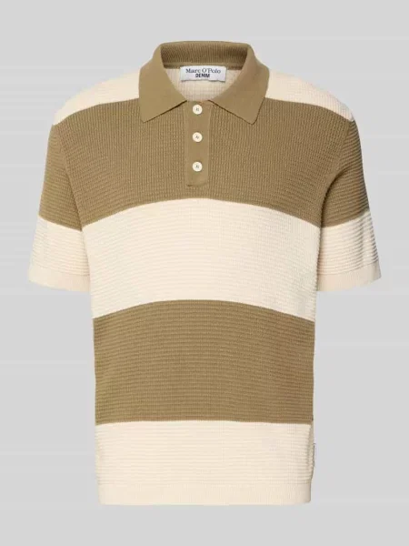 Koszulka polo o kroju regular fit z czystej bawełny Marc O'polo Denim beżowa