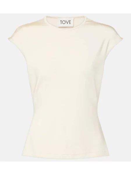 Top Tove z dżerseju różowy