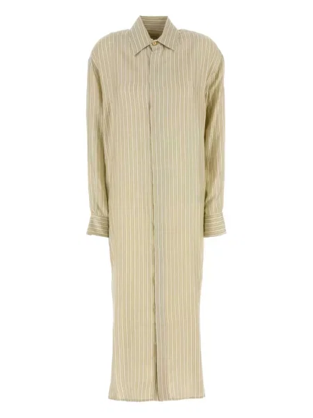 Rochie tip cămașă Le Kasha de mătase cu dungi