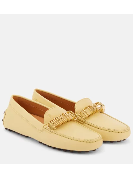 Pantofi loafer Tod's din piele galben