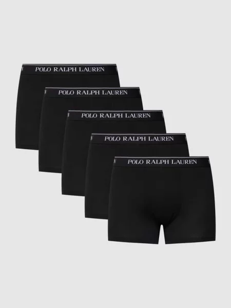 Bokserki z elastycznym pasem z logo w Polo Ralph Lauren czarne