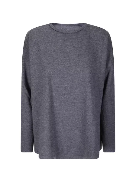 Lung tricou Labo Art cu decolteu rotund gri