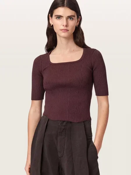 AllSaints tricou tricotat pentru femei cu vâscoză CRUZ HALLY TOP