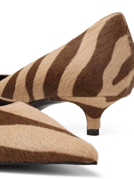 Pantofi cu toc Jimmy Choo cu imagine cu model zebră maro