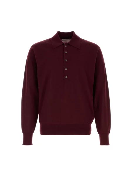 Koszulka polo Dries Van Noten wełniana fioletowa