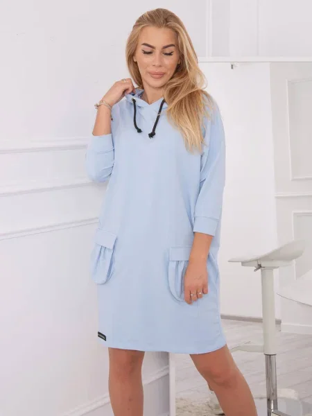 Rochie Kesi cu glugă de costum albastru