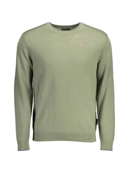 Pulover Napapijri tricotate cu autograf verde