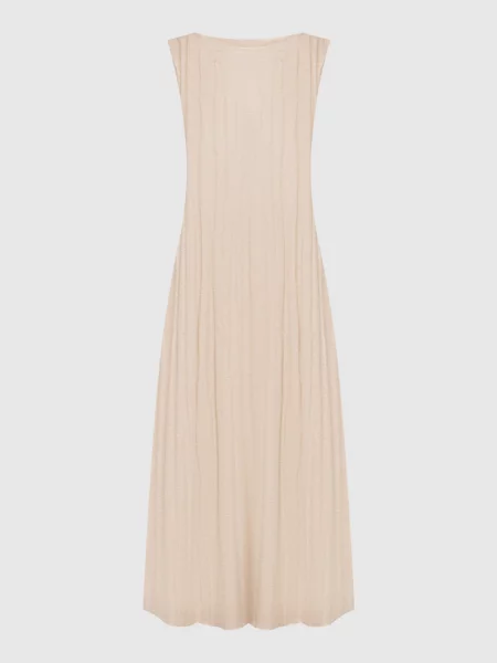 Сукня із шовку та льону Boboutic бежева