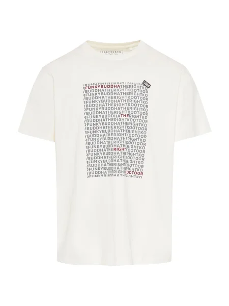 Funky Buddha Tričko režná tmavě červená šedá