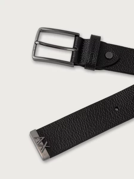 Armani Exchange curea pentru bărbați din piele negru