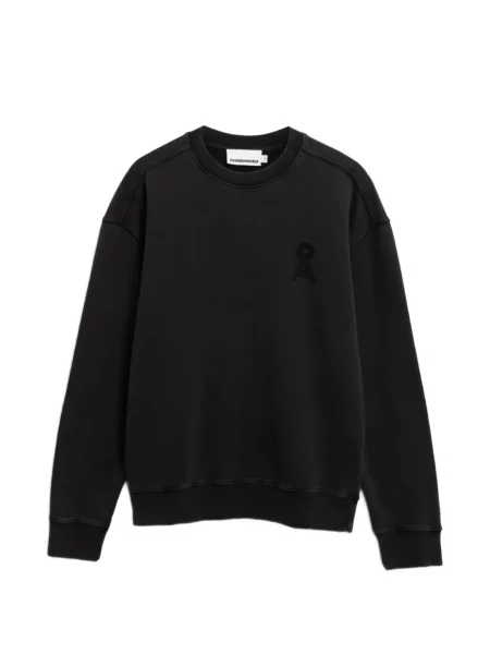 Pulover Armedangels cu autograf negru