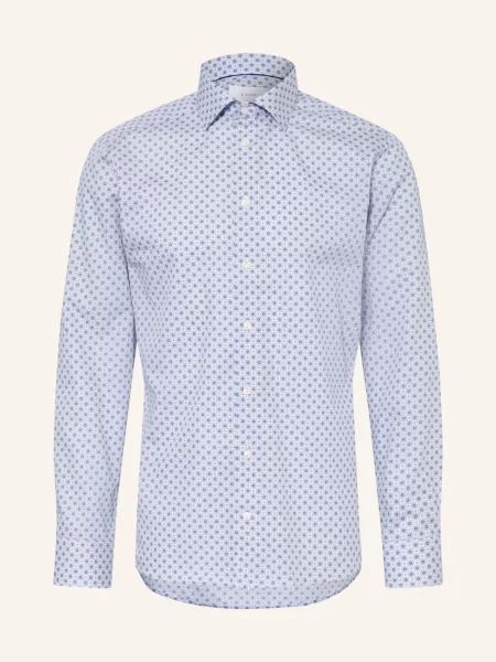 Eton Košile Slim Fit tmavě / hnědá / tmavě modrá