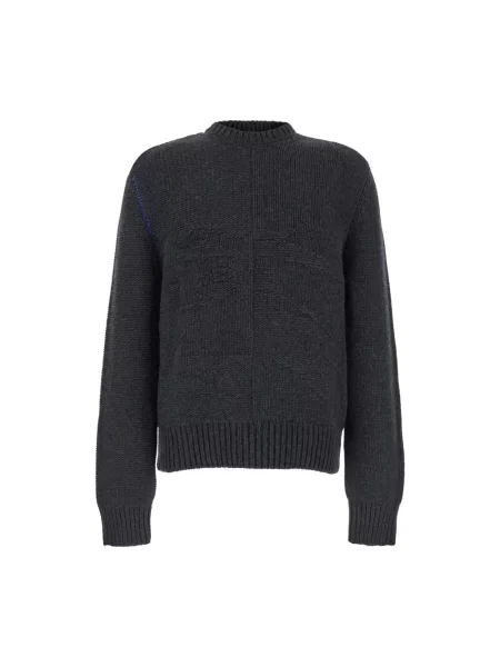 Sweter z kaszmiru Burberry z dekoltem w kształcie litery U czarny