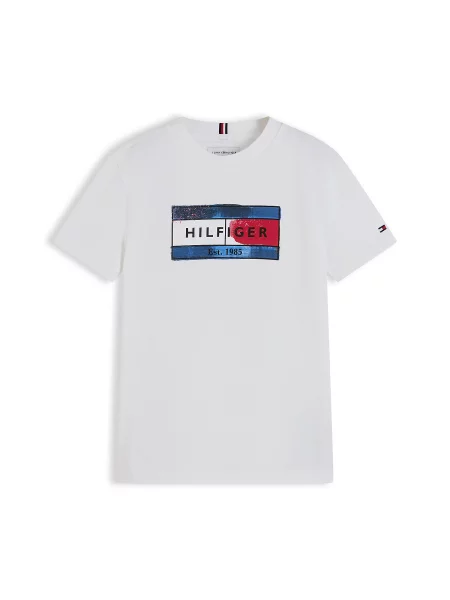 TOMMY HILFIGER Tricou albastru ultramarin / roșu / negru alb