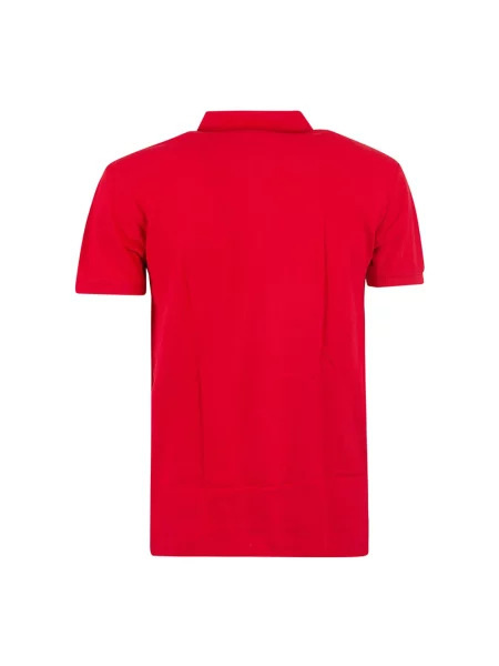 Dzianinowa koszulka polo Ralph Lauren czerwona