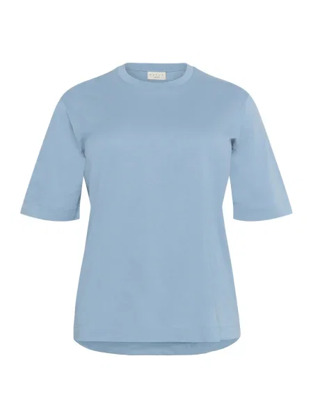 KAFFE CURVE Majica KCMina svetlo modra
