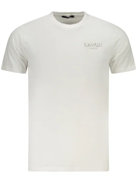 Tricou Cavalli Class scurt alb