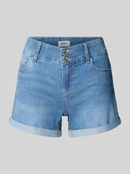 Szorty jeansowe o kroju regular fit z mieszanki bawełny model ‘CARMEN’ Only niebieskie
