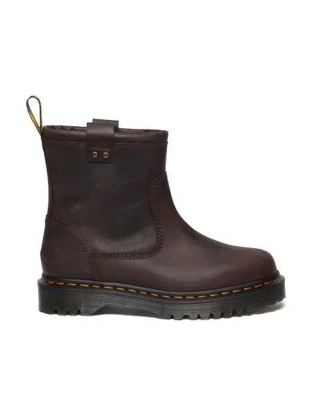 Кожени боти Dr. Martens Anistone Lo с равна подметка кафяво