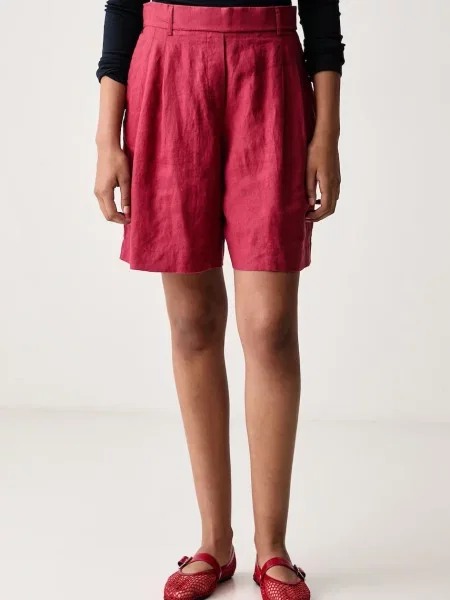 United Colors of Benetton pantaloni scurți pentru femei din in
