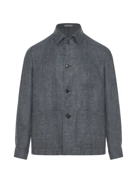 Jachetă cămașă Corneliani cu buzunare cu nasturi gri