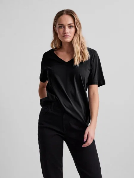 PIECES Tricou Ria' negru