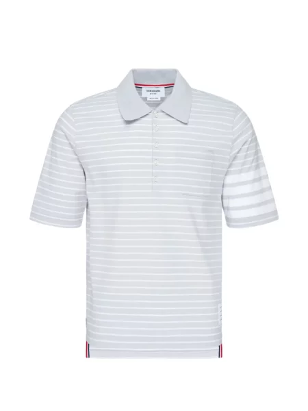 Tricou polo Thom Browne gri