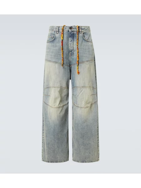 Široke kavbojke Balenciaga modra