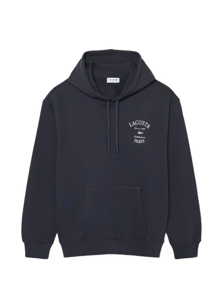 Mikina s kapucňou Lacoste sivá