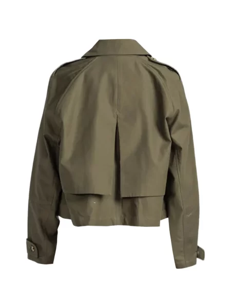 Decupat geacă Rag & Bone cu două rânduri de nasturi verde