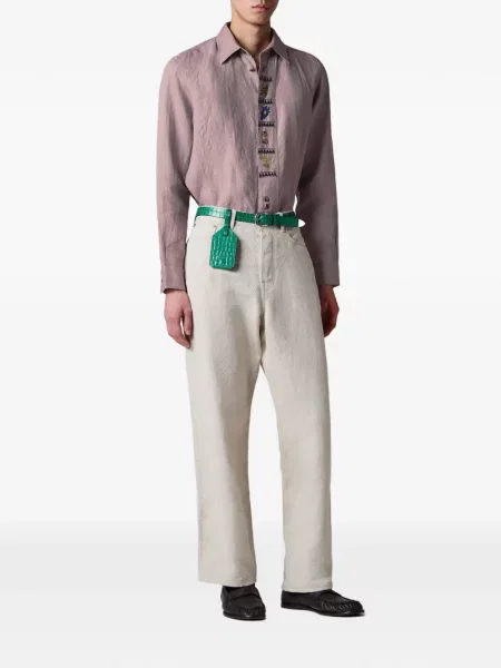 Cămașă Paul Smith cu broderie de in roz