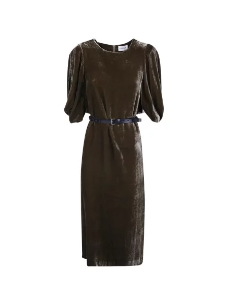 Cu centură rochie midi P.a.r.o.s.h. maro