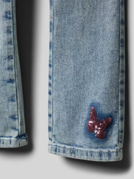 Jeansy o kroju regular fit z detalem z cekinów S.oliver Red Label niebieskie