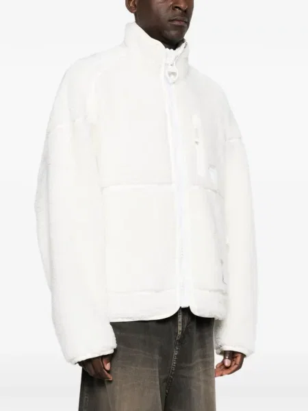 Geacă Maison Mihara Yasuhiro din fleece alb
