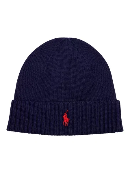 Czapka Ralph Lauren wełniana niebieska