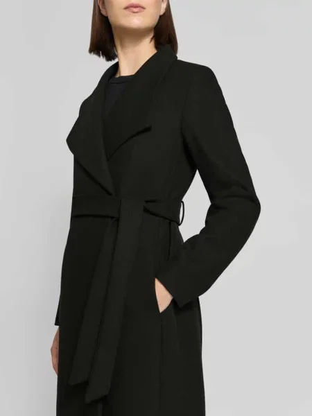 Płaszcz z dodatkiem wełny Christian Berg Woman Selection czarny