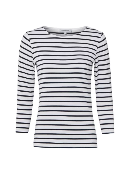 T-shirt o kroju regular fit z mieszanki More & More biała
