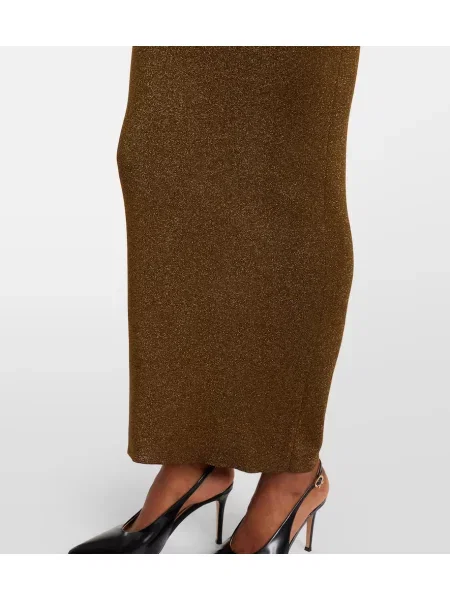 Rochie maxi Roland Mouret tricotate de costum verde