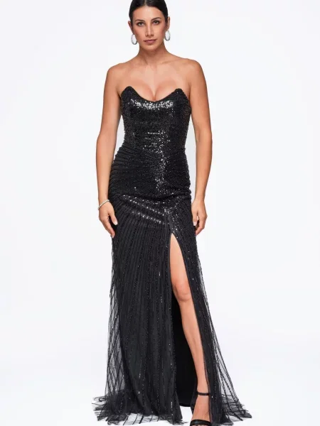 Ombre Šaty černá