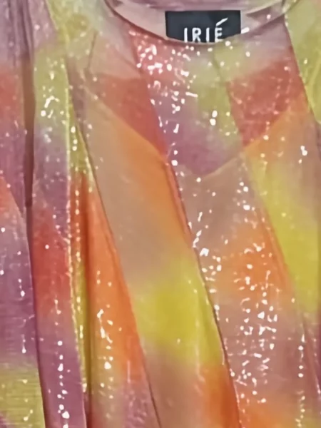 Rochie Irie' cu paiete de costum galben