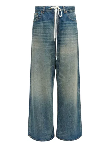 Szerokie jeansy Mm6 Maison Margiela niebieskie