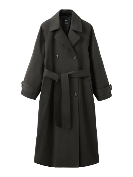 MANGO Palton de primăvară-toamnă Angela închis maro