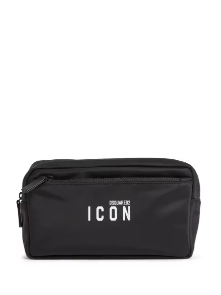 Geantă Dsquared2 cu imagine negru