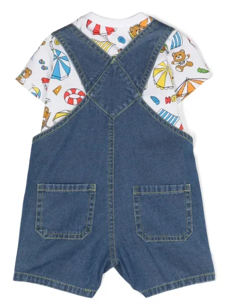 Spodnie dziecięce Moschino niebieskie