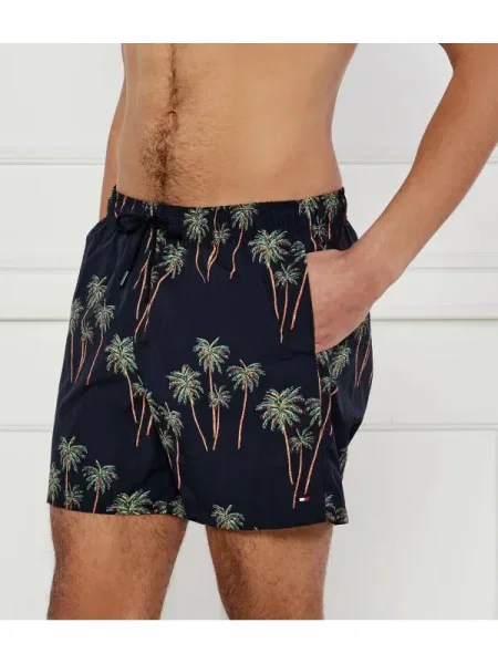 Trópusi mintás sport rövidnadrág Tommy Hilfiger Swimwear nyomtatás kék