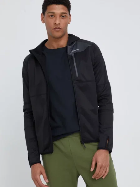 Športni pulover Viking Yosemite s kapuco črna