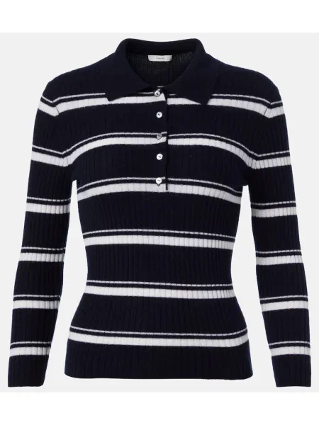 Pulover Vince de mătase cu dungi